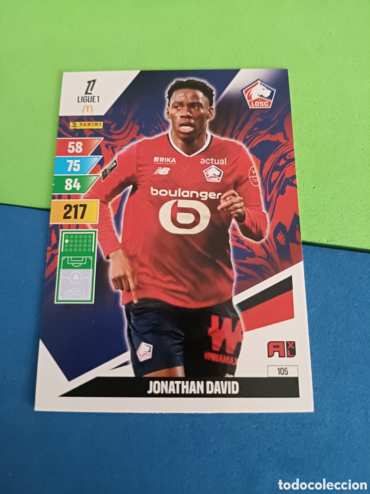 Cromos de F&uacute;tbol: LIGUE 1 FRANCIA FRANCE ADRENALYN XL 24 25 2024 2025 - 105 Jonathan David