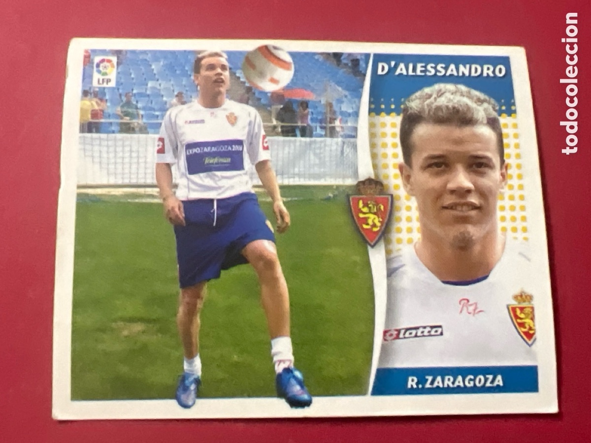 Cartes &agrave; collectionner de Football: C4341. D'ALESSANDRO (Real Zaragoza). Liga 2006 2007 06 07 Colecciones ESTE (Panini)