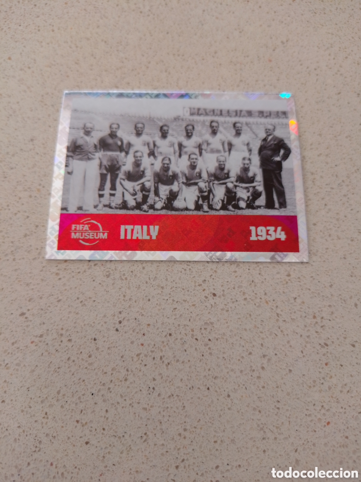 Cromos de F&uacute;tbol: CROMO N&Uacute;MERO FWC 9 ITALIA CAMPEONA 1934. MUNDIAL 2026. PANINI.