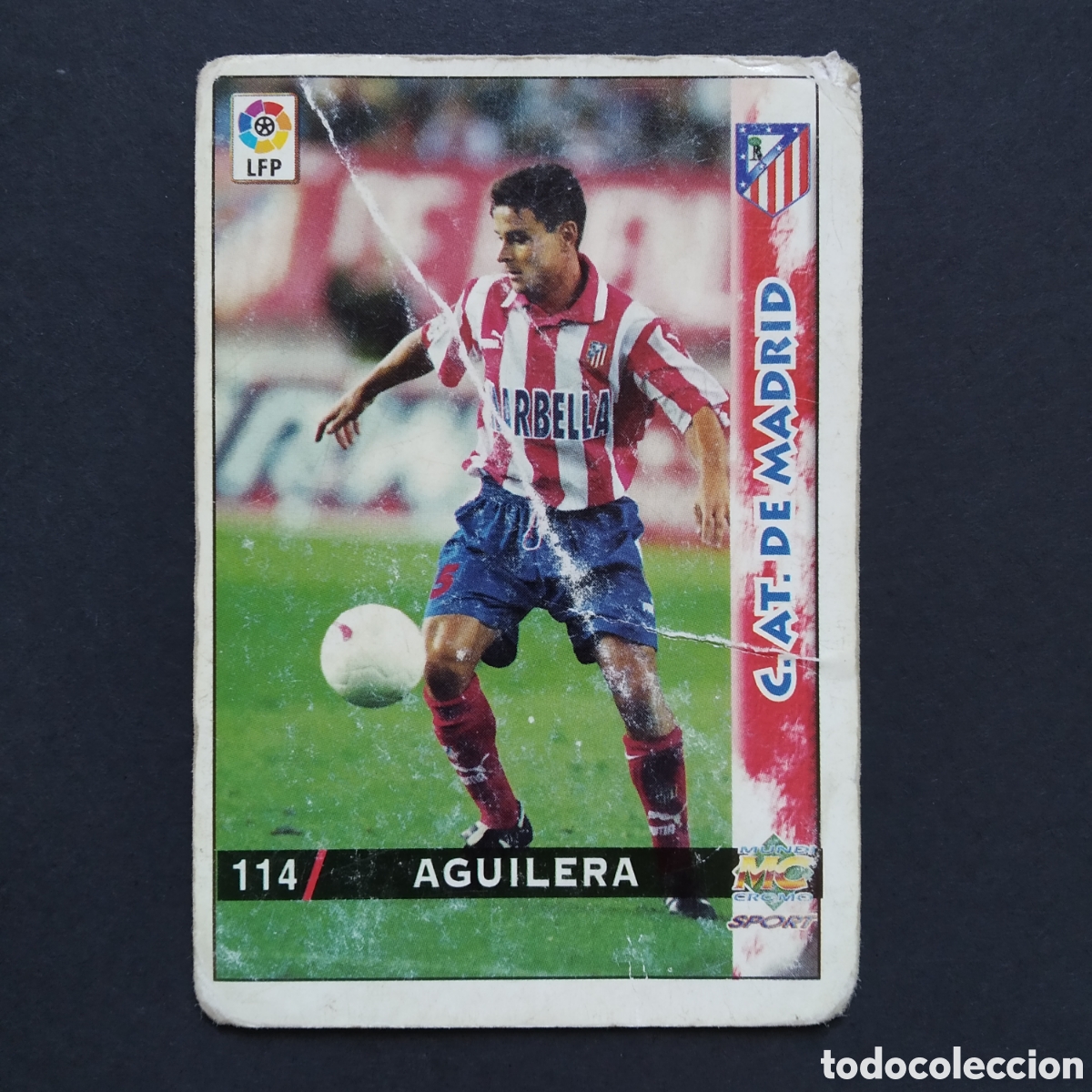 Cromos de F&uacute;tbol: CROMO - N&ordm; 0114 - AGUILERA - C.AT. MADRID - LAS FICHAS DE LA LIGA 98-99 (1998 / 1999) - MUNDICROMO