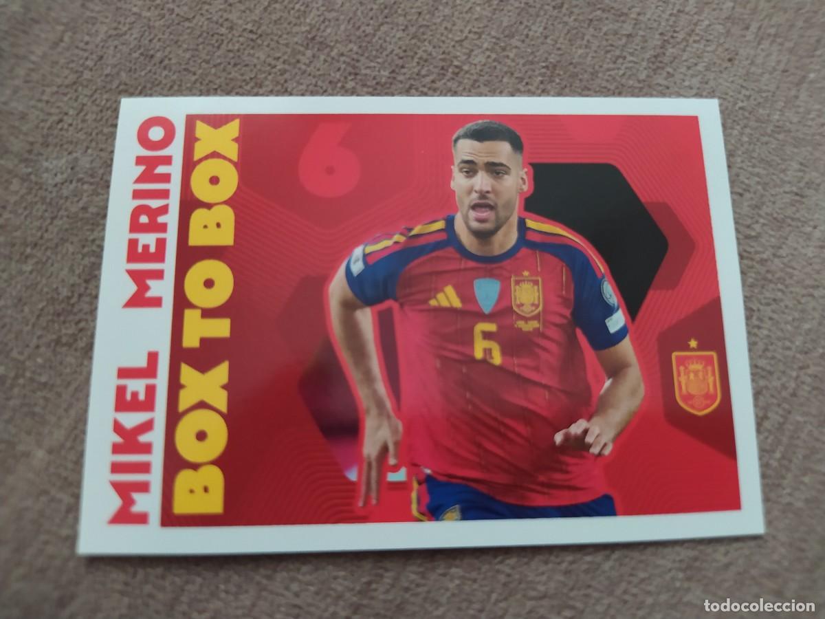 Cartes &agrave; collectionner de Football: Pegatina 70 Mikel Merino Box To Box Espa&ntilde;a Mundial 2026 Carrefour Panini