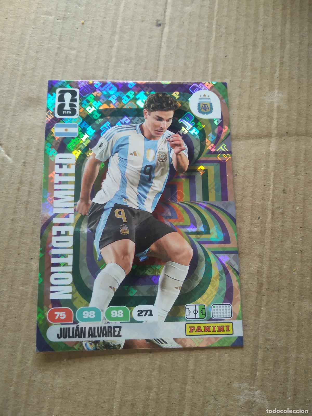 Cromos de F&uacute;tbol: JULIAN ALVAREZ ARGENTINA EDICION LIMITADA HOLOGRAMA CROMO FUTBOL PANINI ADRENALYN MUNDIAL 2026