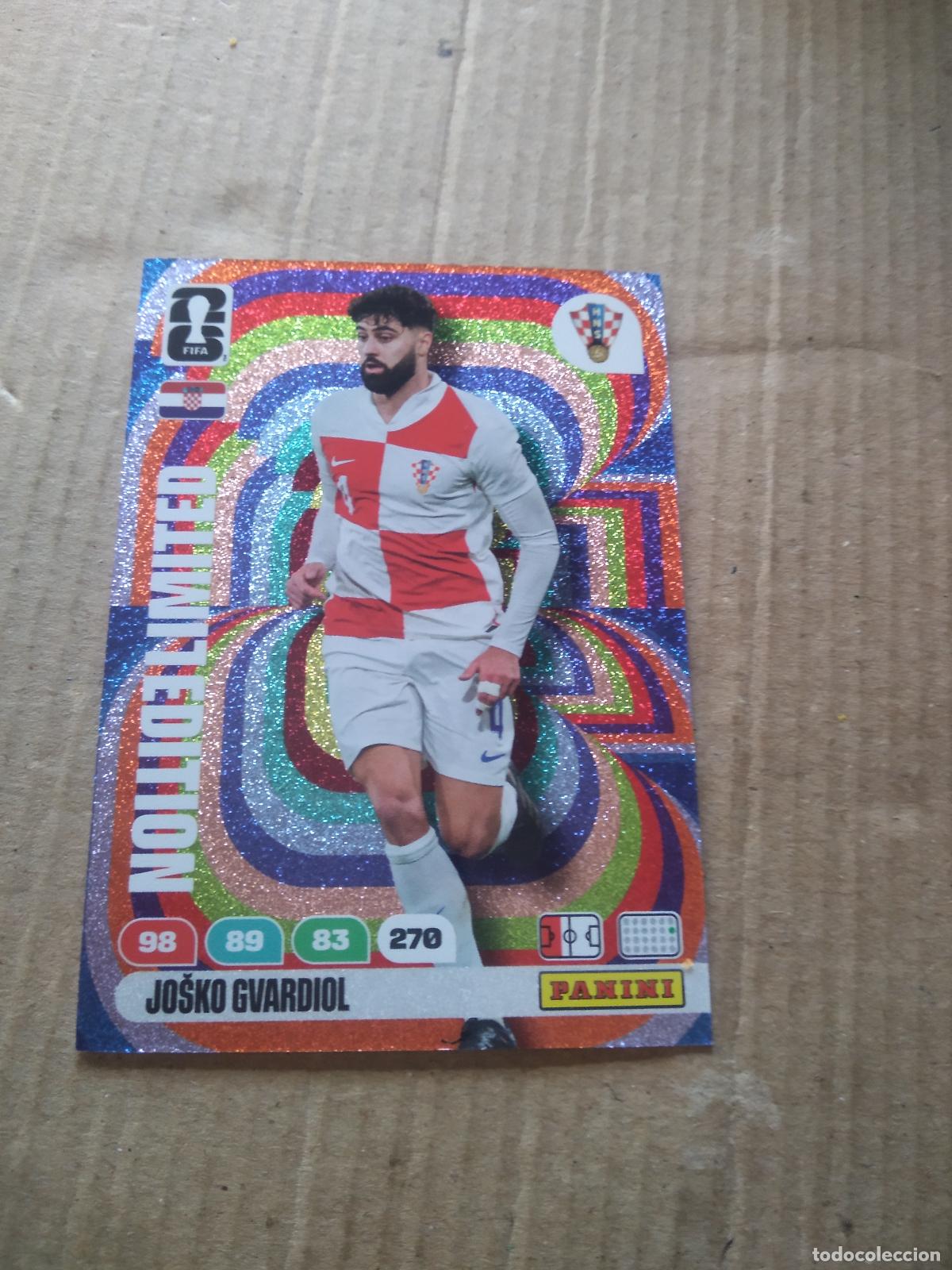 Cromos de F&uacute;tbol: GVARDIOL CROACIA EDICION LIMITADA CROMO FUTBOL PANINI ADRENALYN MUNDIAL 2026 WORLD CUP