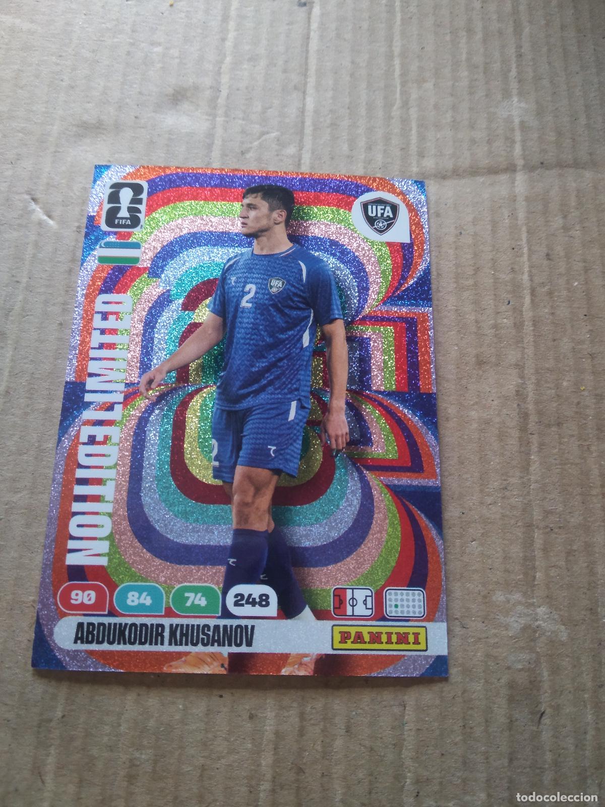 Cromos de F&uacute;tbol: KHUSANOV Uzbekistan EDICION LIMITADA CROMO FUTBOL PANINI ADRENALYN MUNDIAL 2026 WORLD CUP