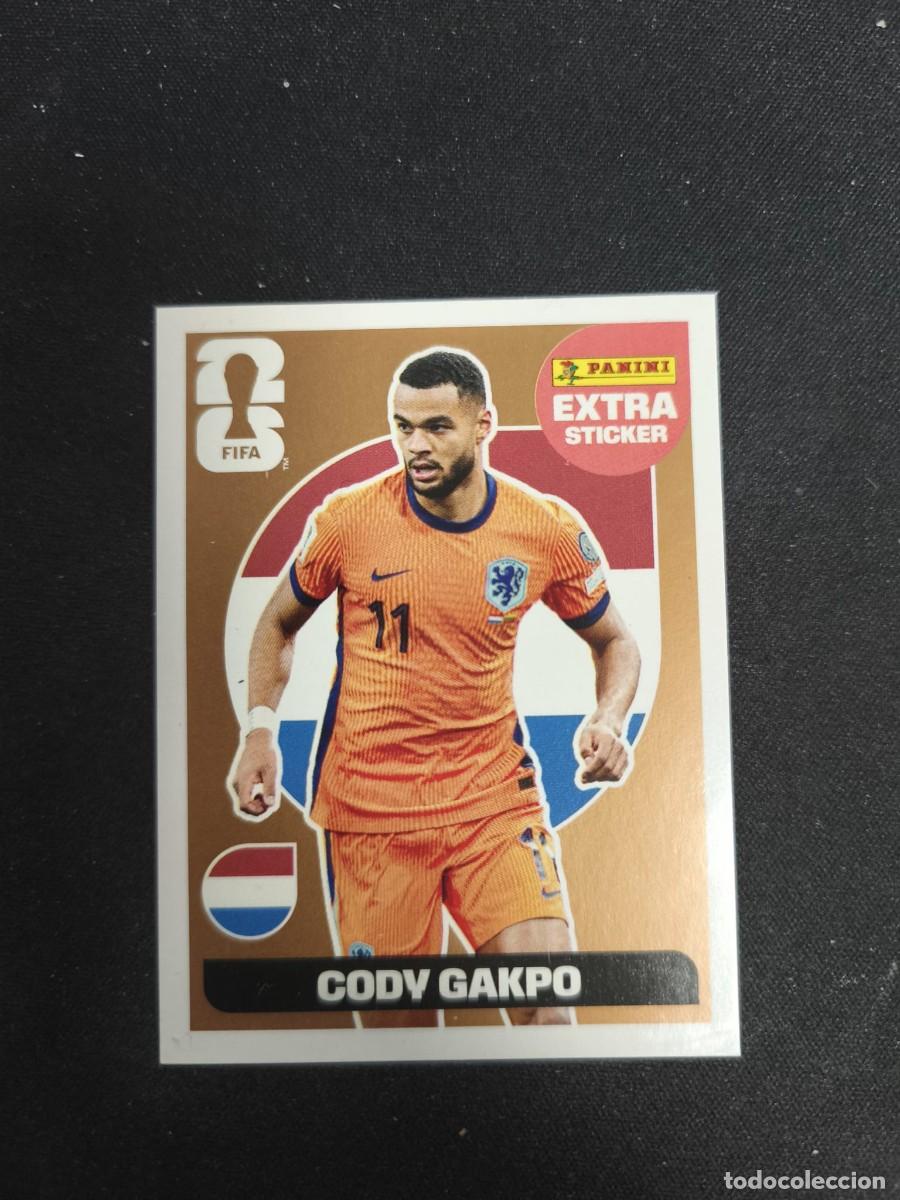 Cromos de F&uacute;tbol: cromo extra sticker cody gakpo bronce fifa world cup 2022 bronce