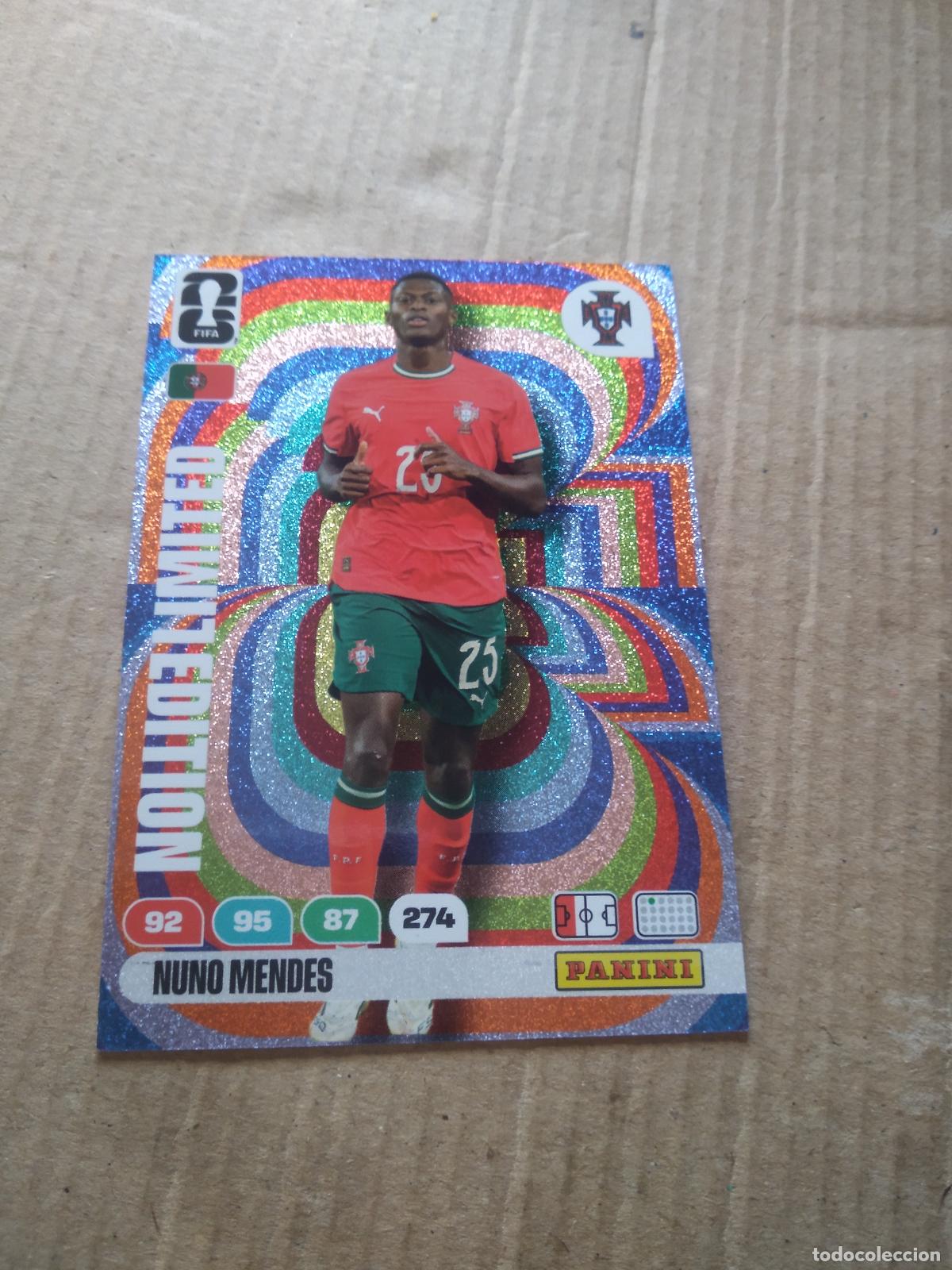 Cromos de F&uacute;tbol: NUNO MENDES PORTUGAL EDICION LIMITADA CROMO FUTBOL PANINI ADRENALYN MUNDIAL 2026 WORLD CUP