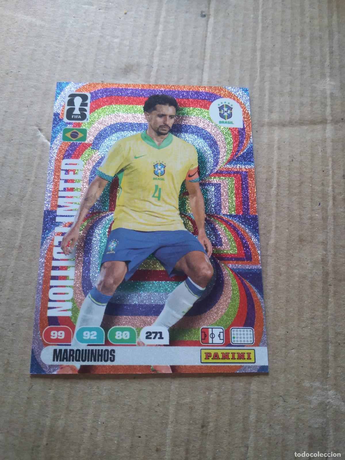 Cromos de F&uacute;tbol: MARQUINHOS BRASIL EDICION LIMITADA CROMO FUTBOL PANINI ADRENALYN MUNDIAL 2026 WORLD CUP