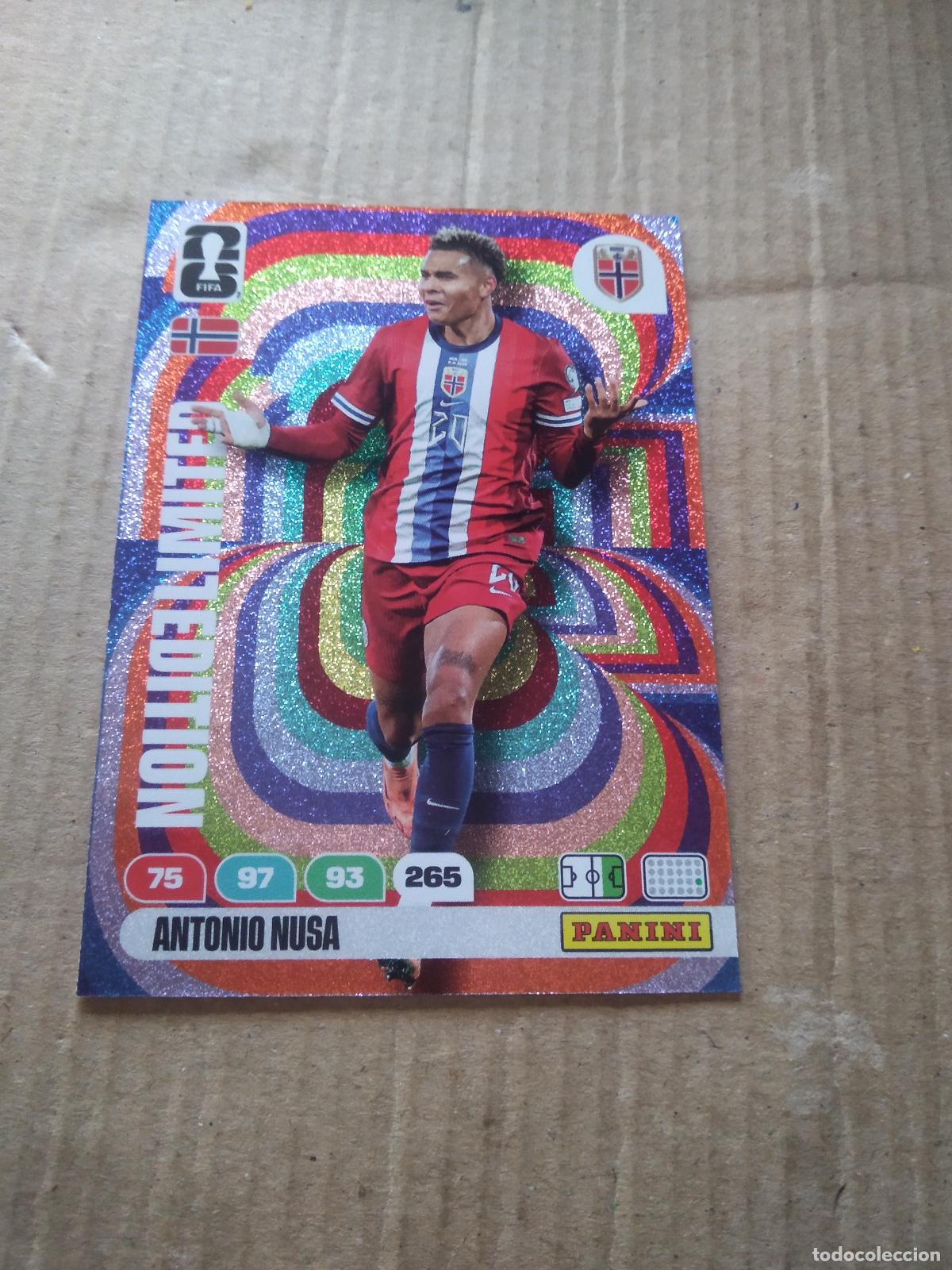 Cromos de F&uacute;tbol: ANTONIO NUSA NORUEGA EDICION LIMITADA CROMO FUTBOL PANINI ADRENALYN MUNDIAL 2026 WORLD CUP
