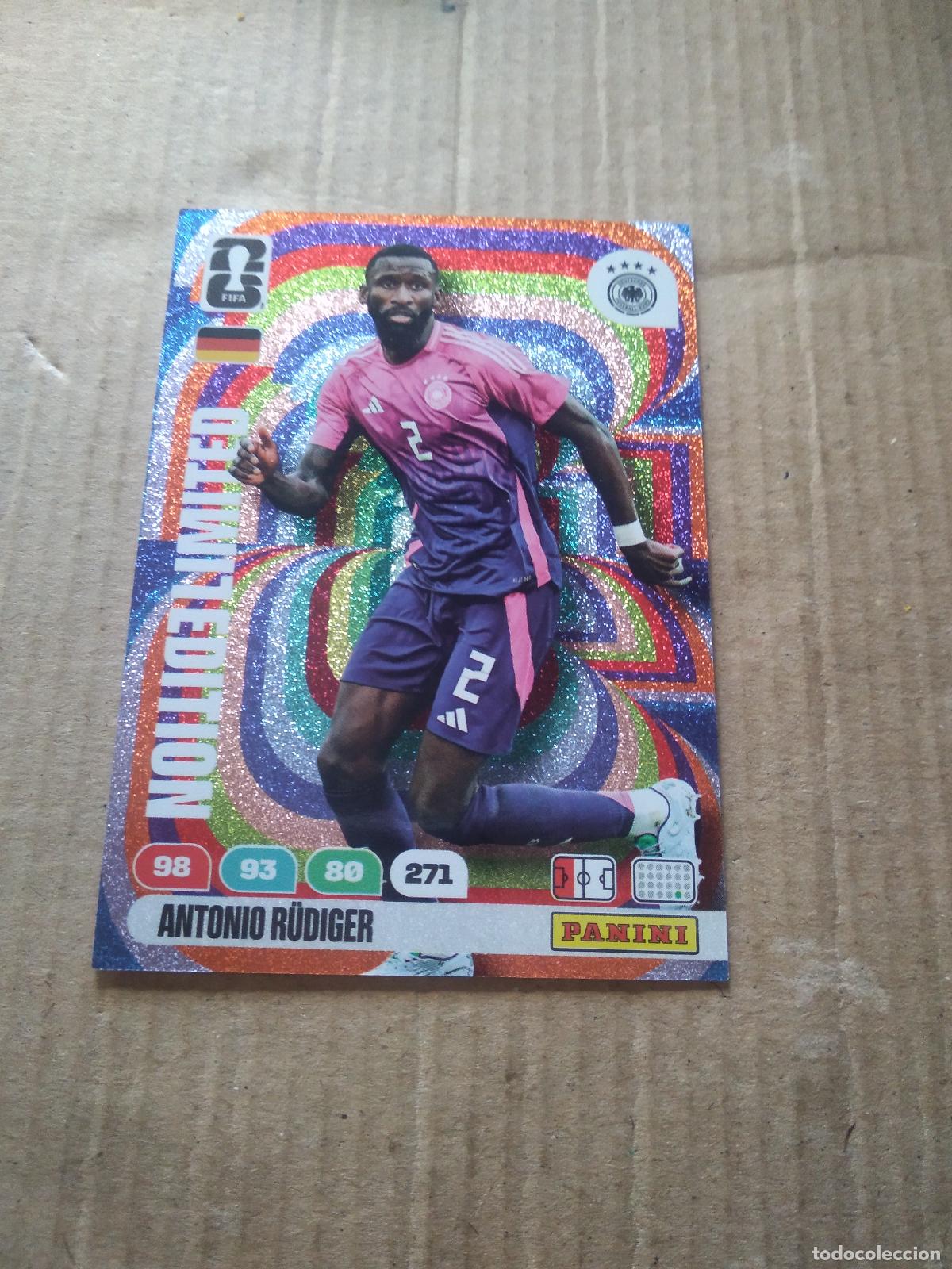 Cromos de F&uacute;tbol: RUDIGER ALEMANIA EDICION LIMITADA CROMO FUTBOL PANINI ADRENALYN MUNDIAL 2026 WORLD CUP