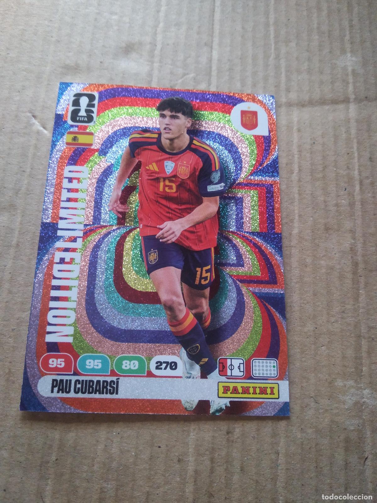 Cromos de F&uacute;tbol: PAU CUBARSI ROOKIE ESPA&Ntilde;A EDICION LIMITADA CROMO FUTBOL PANINI ADRENALYN MUNDIAL 2026 WORLD CUP