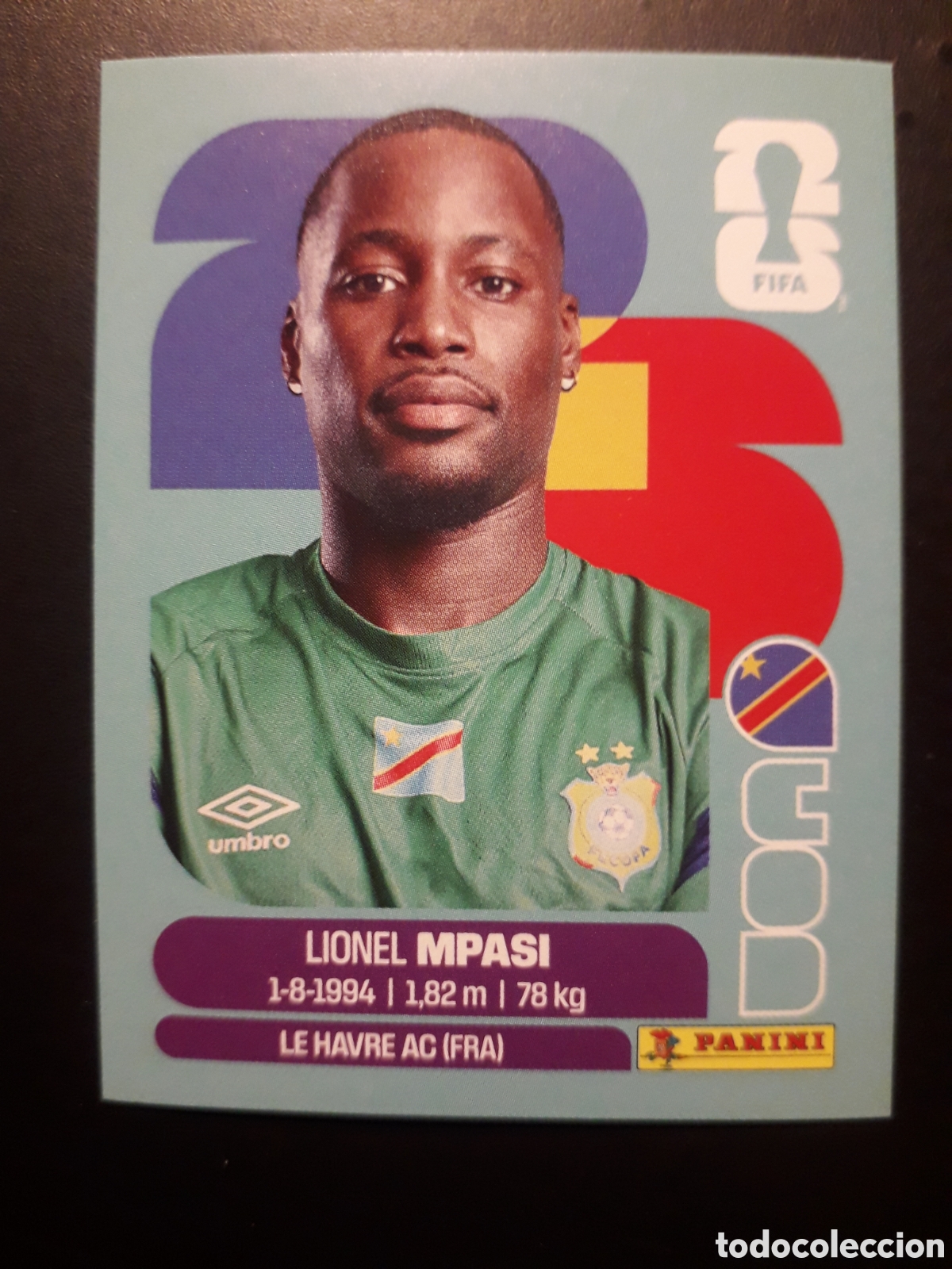 Fu&szlig;ball-Sticker: MPASI CONGO COD 2 MUNDIAL F&Uacute;TBOL 2026 FIFA WORLD CUP PANINI SIN PEGAR PEDIDO M&Iacute;NIMO 3&euro;