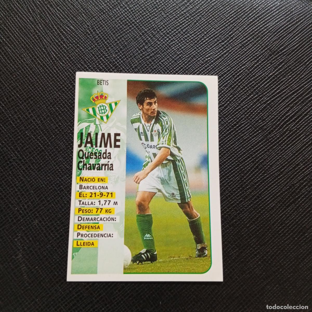 Cromos de F&uacute;tbol: 144 JAIME REAL BETIS PANINI 1998 1999 FUTBOL CROMO 98 99 - SIN PEGAR - A173 PG31