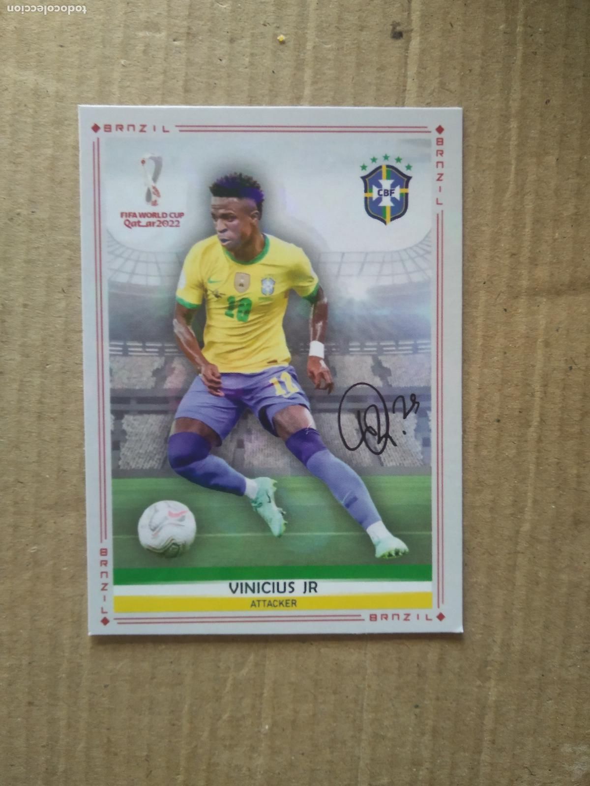 Cromos de F&uacute;tbol: VINICIUS BRASIL CROMO TARJETA FUTBOL MUNDIAL 2022 WORLD CUP COPA DEL MUNDO EDITADO EN BRASIL