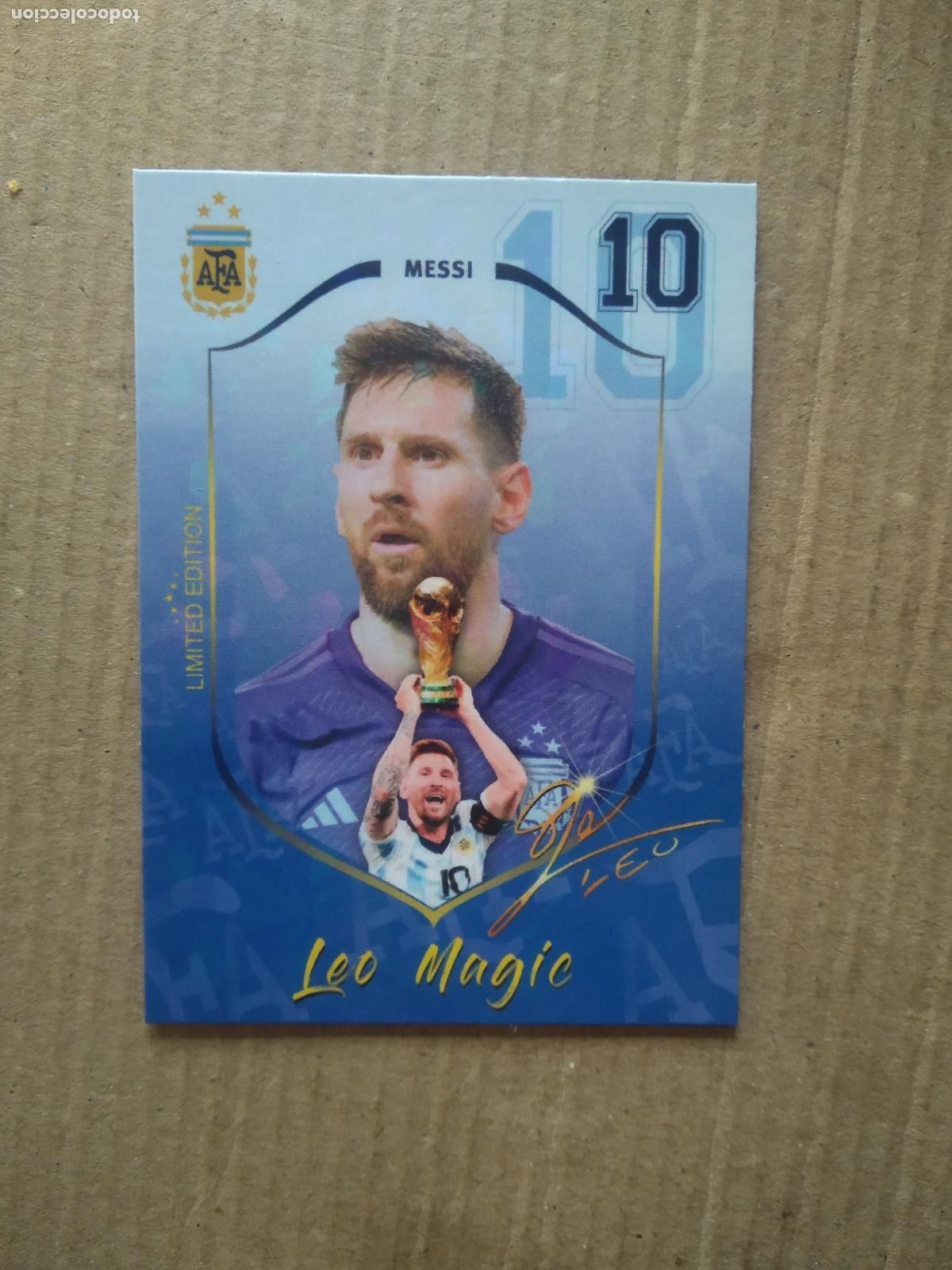 Cromos de F&uacute;tbol: MESSI ARGENTINA LIMITADA CROMO FUTBOL MUNDIAL 2022 WORLD CUP COPA DEL MUNDO EDITADO EN BRASIL