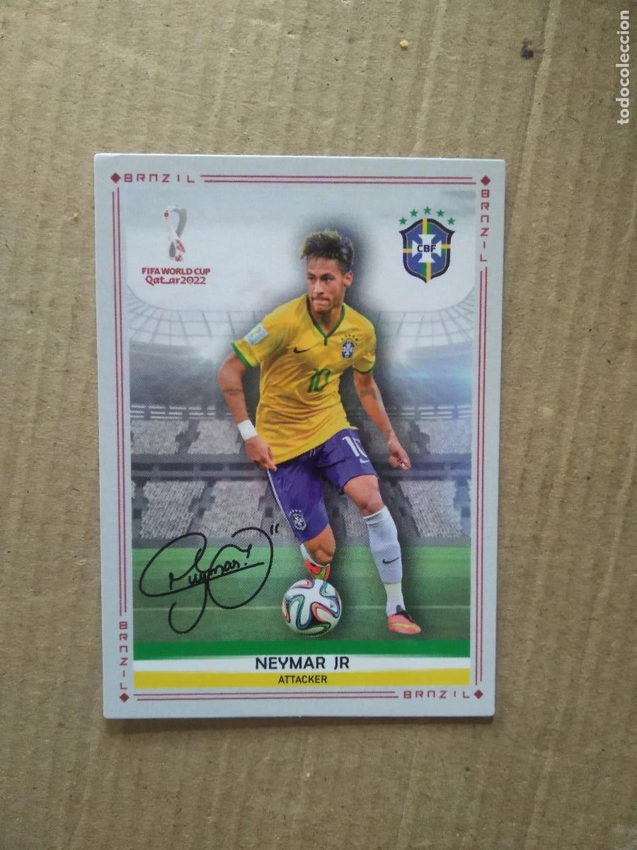 Cromos de F&uacute;tbol: NEYMAR BRASIL CROMO FUTBOL MUNDIAL 2022 WORLD CUP COPA DEL MUNDO EDITADO EN BRASIL