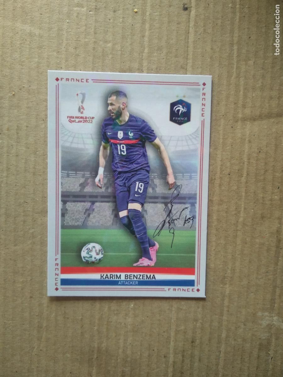 Cromos de F&uacute;tbol: BENZEMA FRANCIA CROMO FUTBOL MUNDIAL 2022 WORLD CUP COPA DEL MUNDO EDITADO EN BRASIL