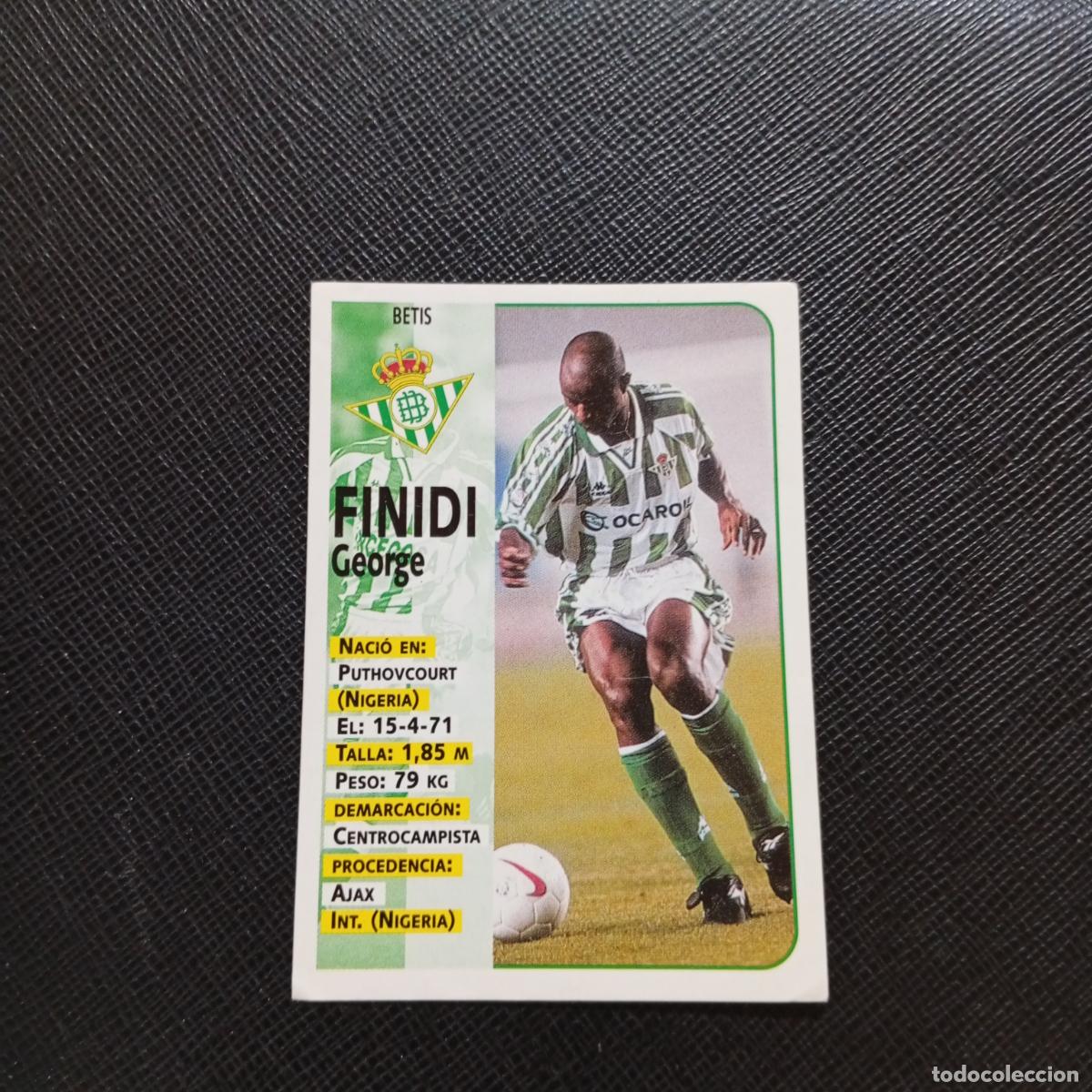 Cromos de F&uacute;tbol: 154 FINIDI REAL BETIS PANINI 1998 1999 FUTBOL CROMO 98 99 - SIN PEGAR - A173 PG34