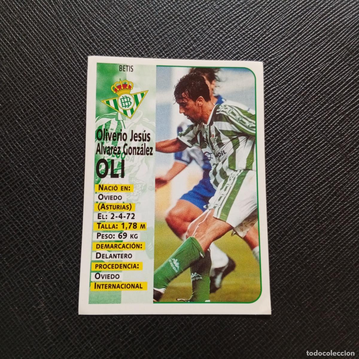 Cromos de F&uacute;tbol: 158 OLI REAL BETIS PANINI 1998 1999 FUTBOL CROMO 98 99 - SIN PEGAR - A173 PG35