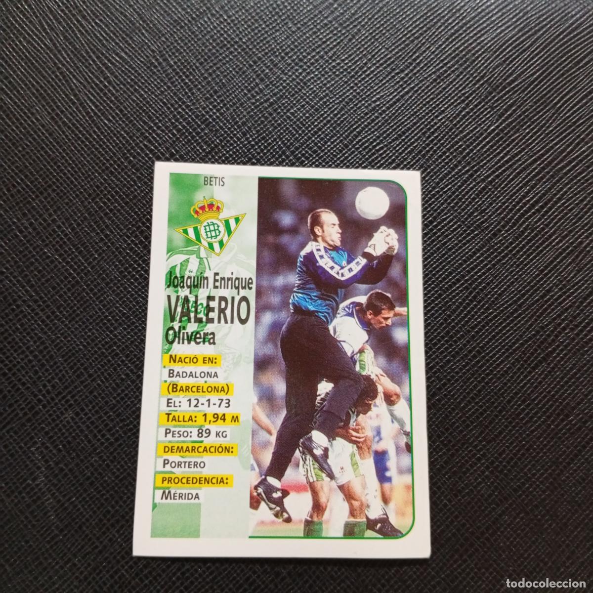 Cromos de F&uacute;tbol: 160 VALERIO REAL BETIS PANINI 1998 1999 FUTBOL CROMO 98 99 - SIN PEGAR - A173 PG35