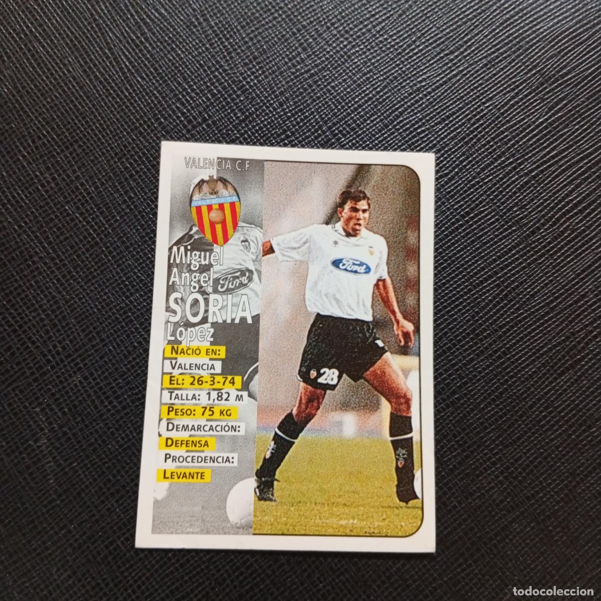 Cromos de F&uacute;tbol: 164 SORIA VALENCIA PANINI 1998 1999 FUTBOL CROMO 98 99 - SIN PEGAR - A173 PG35