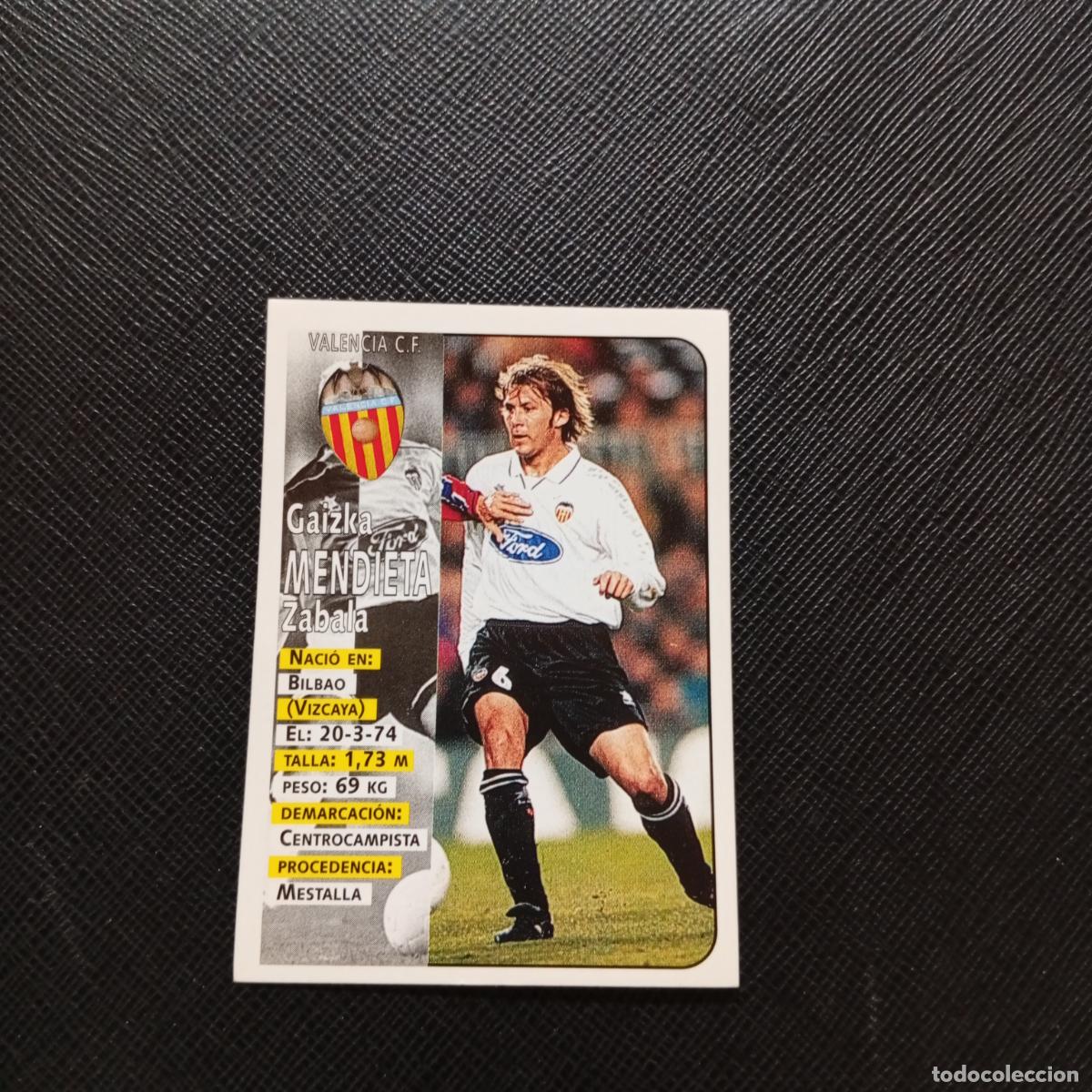 Cromos de F&uacute;tbol: 169 MENDIETA VALENCIA PANINI 1998 1999 FUTBOL CROMO 98 99 - SIN PEGAR - A173 PG38
