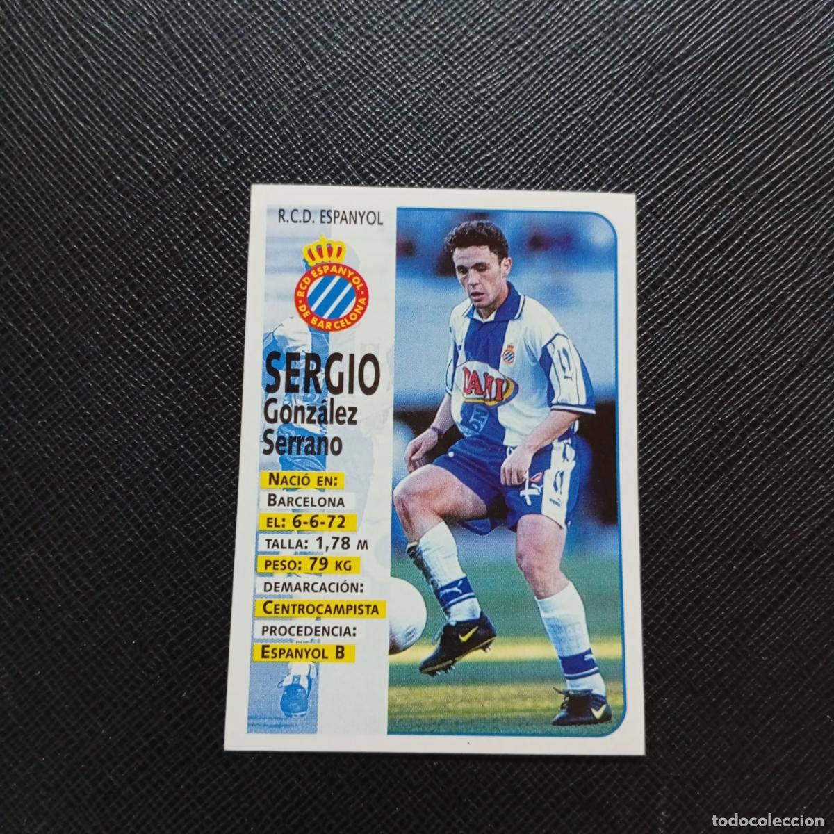 Cartes &agrave; collectionner de Football: 190 SERGIO ESPA&Ntilde;OL PANINI 1998 1999 FUTBOL CROMO 98 99 - SIN PEGAR - A173 PG42