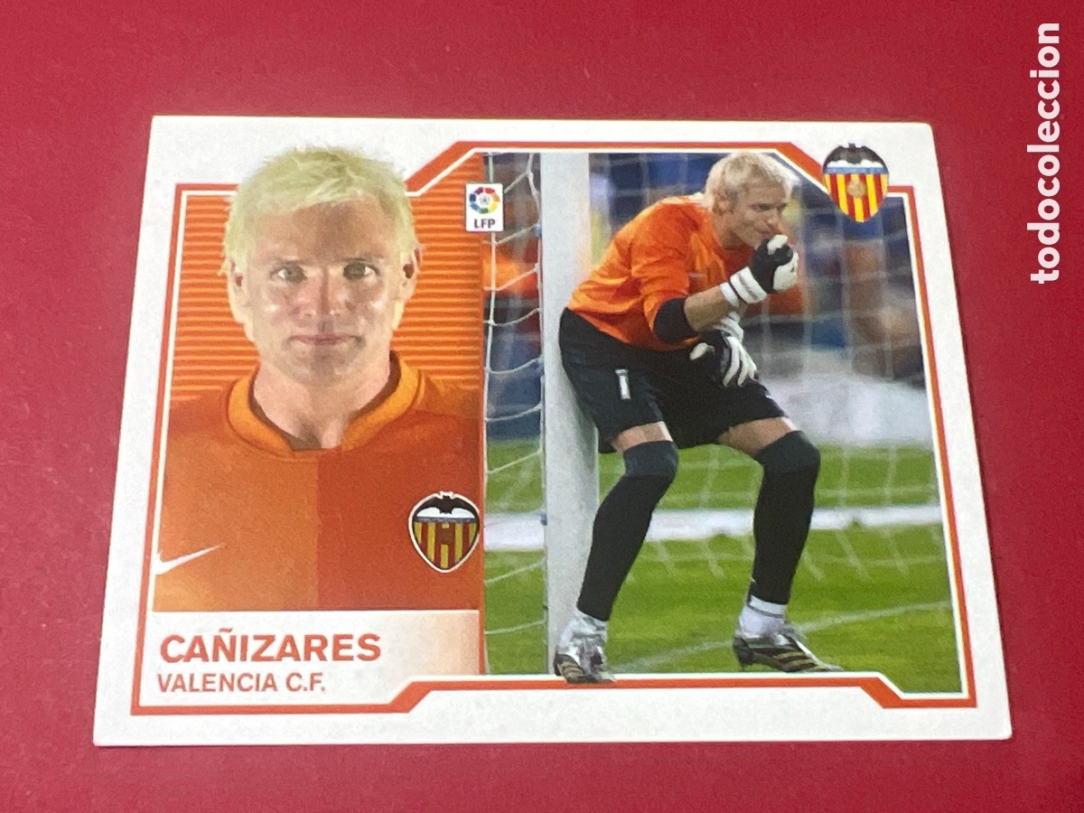 Football Stickers: C4360. VALENCIA C.F. CA&Ntilde;IZARES Ediciones Este Liga 2007-2008 07-08