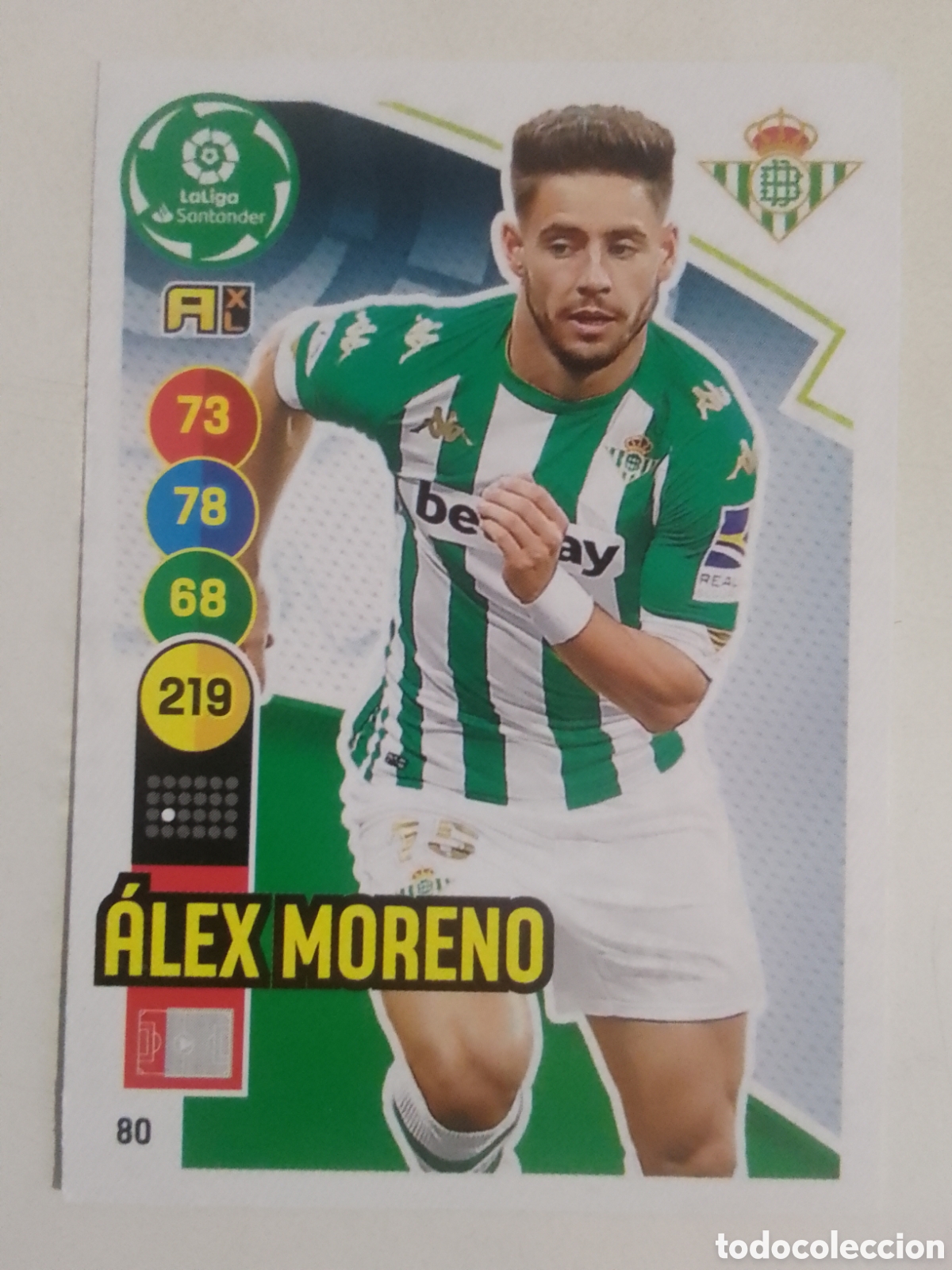 Cromos de F&uacute;tbol: Adrenalyn XL 2020-21 n&deg; 80 &Aacute;lex Moreno &bull; Betis.
