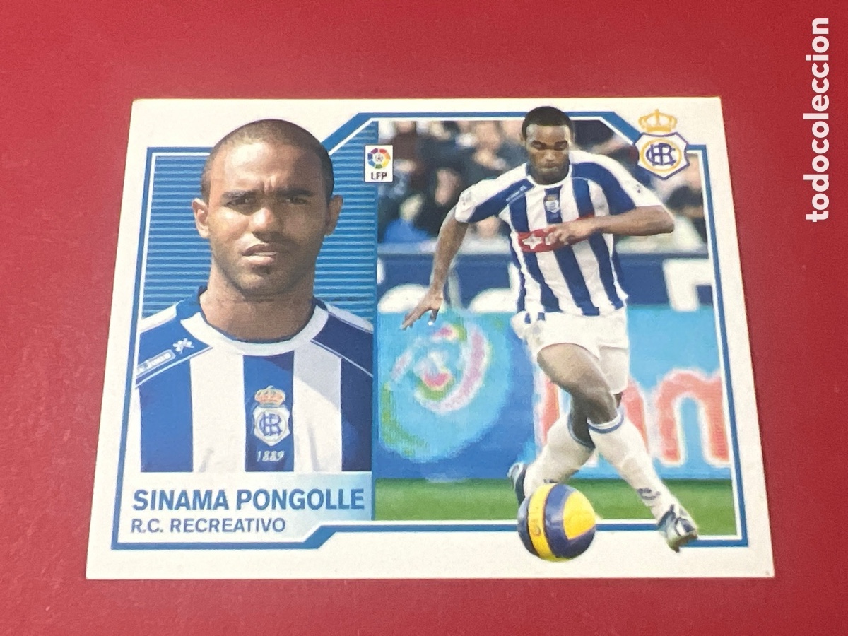 Cromos de F&uacute;tbol: C4374. cromo R.C. Recreativo Sinama Pongolle LIGA ESTE 07-08