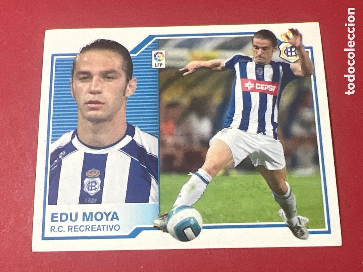Cromos de F&uacute;tbol: C4375. CROMO FUTBOL 07 08 SIN PEGAR LIGA ESTE 2007 2008 RC RECREATIVO DE HUELVA EDU MOYA
