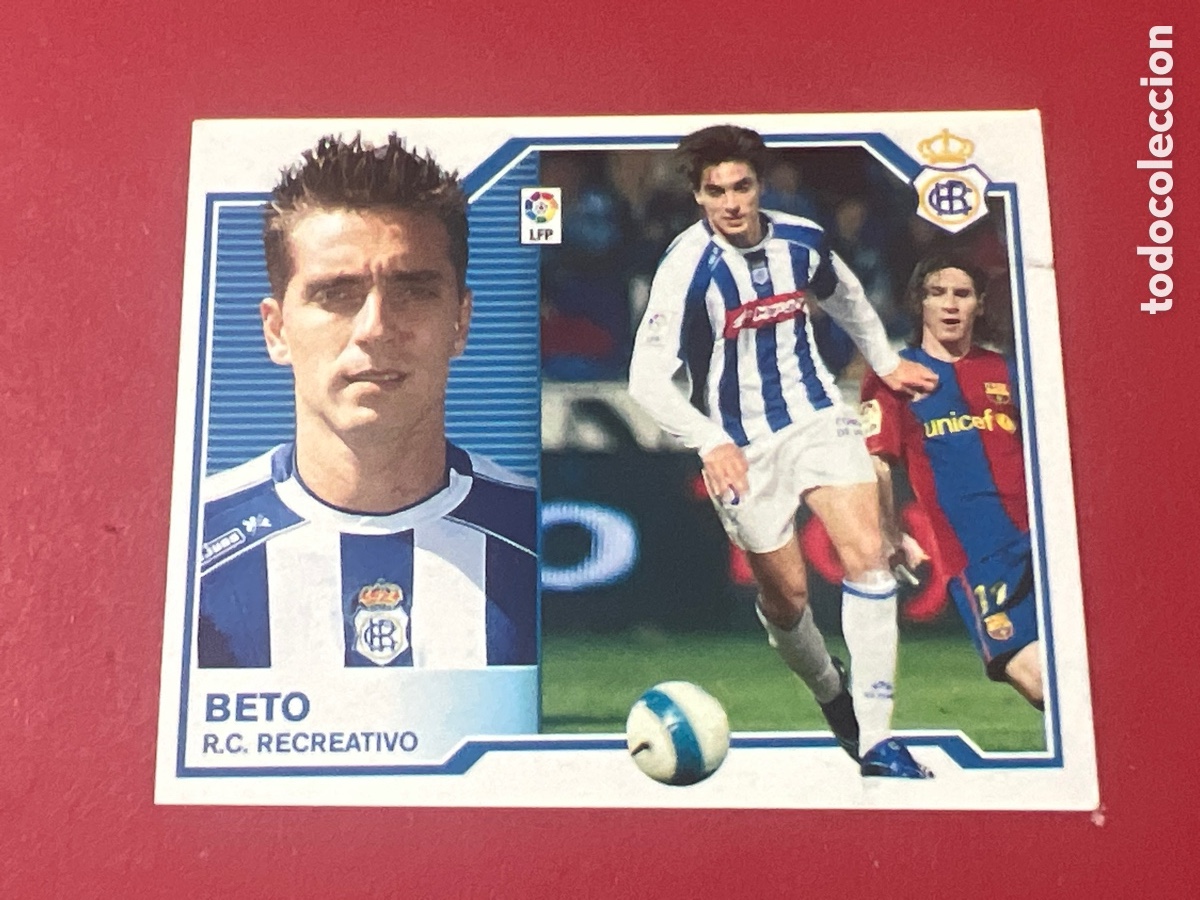 Cromos de F&uacute;tbol: C4376. Beto RC Recreativo Liga Este 07 08