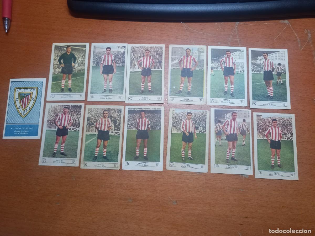 Cromos de F&uacute;tbol: FERCA 59-60 EQUIPO ATHLETIC COMPLETO CON DOBLE CROMO NUMERO 8