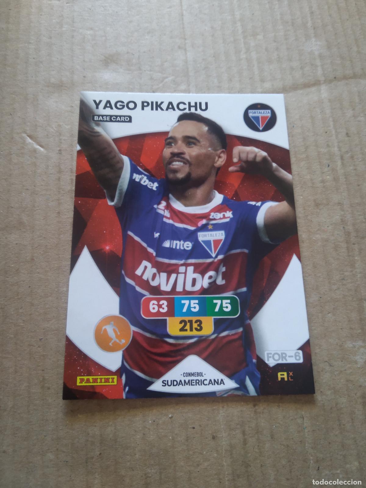 Cromos de F&uacute;tbol: YAGO PIKACHU FORTALEZA CROMO FUTBOL PANINI ADRENALYN CONMEBOL LIBERTADORES SUDAMERICANA 2024