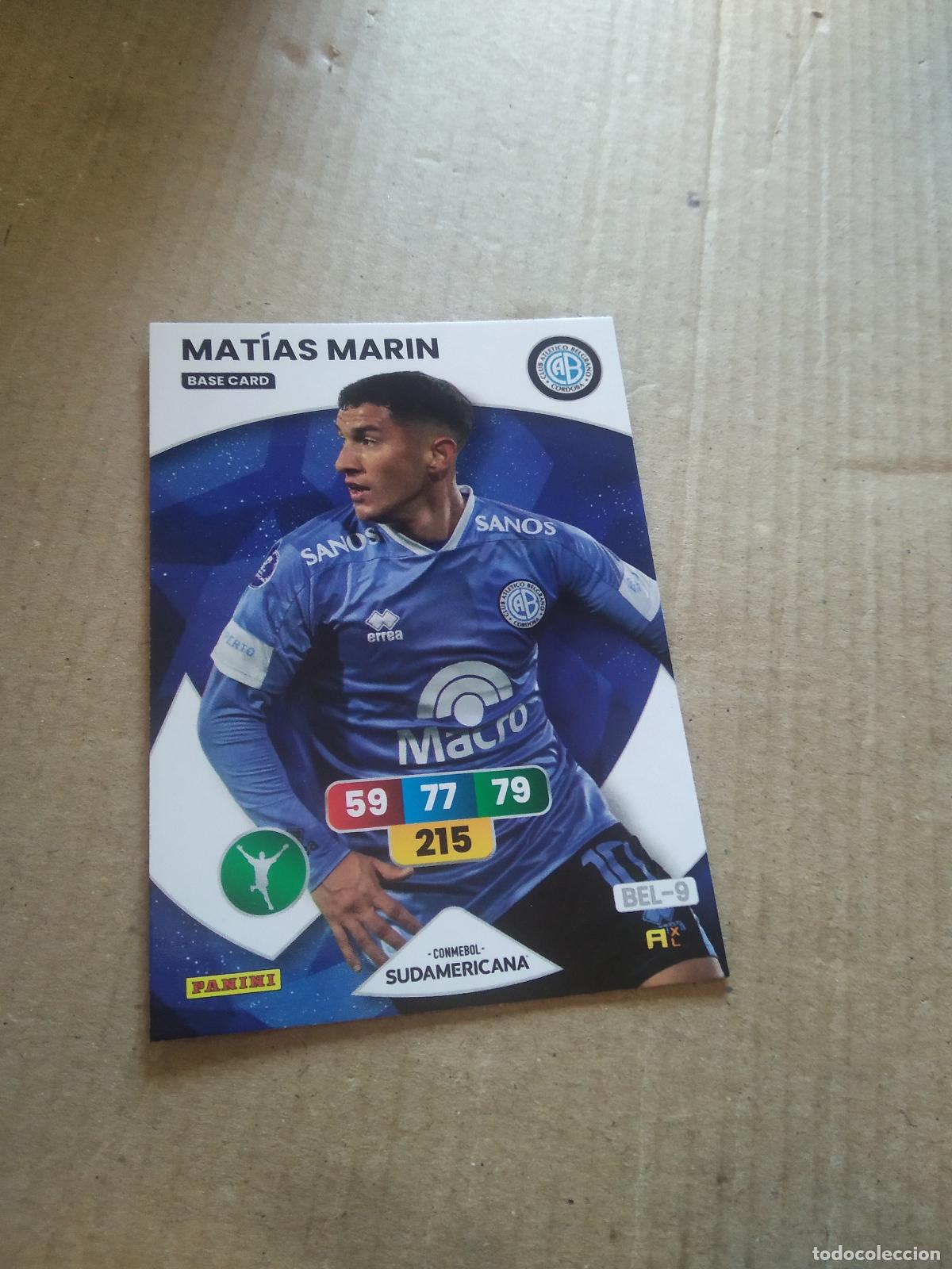 Football Stickers: MATIAS MARIN BELGRANO CROMO FUTBOL PANINI ADRENALYN CONMEBOL LIBERTADORES SUDAMERICANA 2024