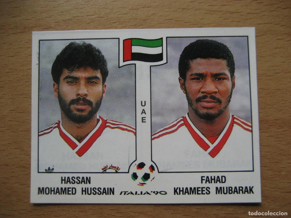 Cromos de F&uacute;tbol: 1990 ITALIA 90 - N&ordm; 313 MOHAMED HUSSAIN & KHAMEES MUBARAK - UAE EMIRATOS ARABES UNIDOS - PANINI