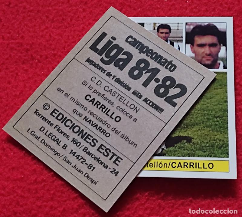 Cromos de F&uacute;tbol: Carrillo C.D. Castell&oacute;n custom 81-82