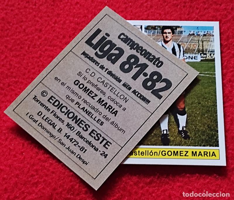 Cromos de F&uacute;tbol: Gomez Maria C.D. Castell&oacute;n custom 81-82