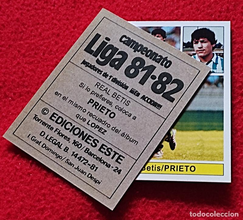 Cromos de F&uacute;tbol: Prieto Real Betis custom 81-82