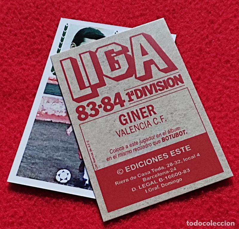 Cromos de F&uacute;tbol: Giner Valencia C.F. custom 83-84