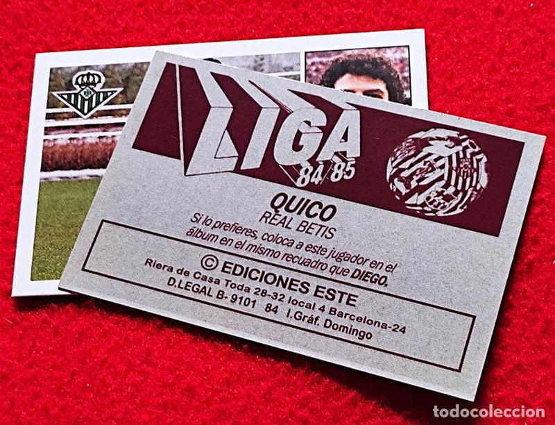Cromos de F&uacute;tbol: Quico Real Betis custom 84-85 inedito