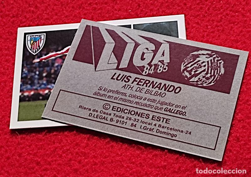 Cromos de F&uacute;tbol: Luis Fernando Athletic Club de Bilbao custom 84-85 inedito