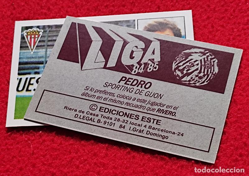 Cromos de F&uacute;tbol: Pedro Real Sporting de Gij&oacute;n custom 84-85 inedito