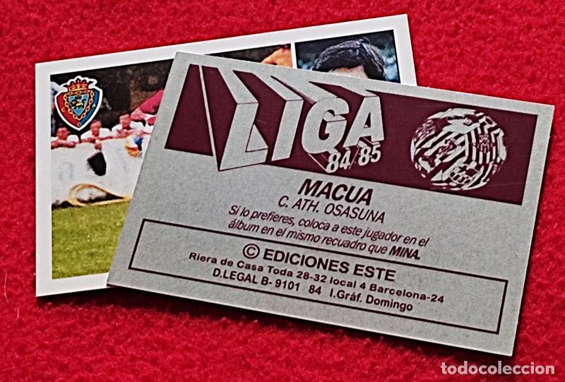 Cromos de F&uacute;tbol: Macua C. A. Osasuna custom 84-85 inedito