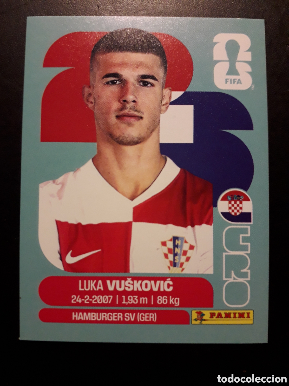 Cromos de F&uacute;tbol: VU&Scaron;KOVIĆ CROACIA CRO 6 MUNDIAL F&Uacute;TBOL 2026 FIFA WORLD CUP PANINI SIN PEGAR PEDIDO M&Iacute;NIMO 3&euro;
