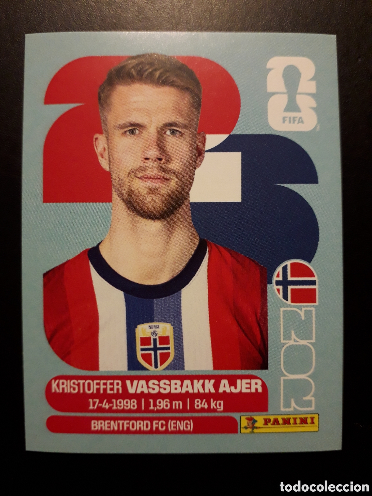 Cromos de F&uacute;tbol: VASSBAKK AJER NORUEGA NOR 5 MUNDIAL F&Uacute;TBOL 2026 FIFA WORLD CUP PANINI SIN PEGAR PEDIDO M&Iacute;NIMO 3&euro;