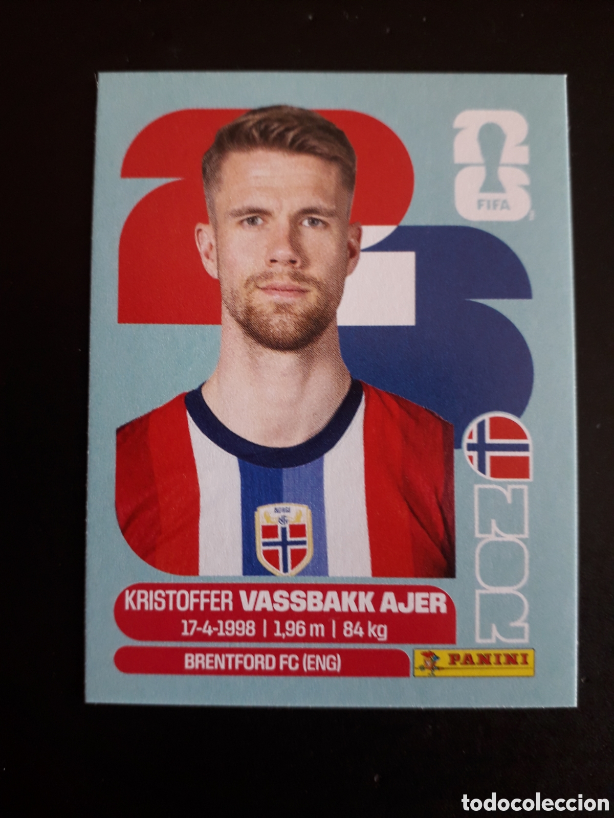 Cromos de F&uacute;tbol: VASSBAKK AJER NORUEGA NOR 5 MUNDIAL F&Uacute;TBOL 2026 FIFA WORLD CUP PANINI SIN PEGAR PEDIDO M&Iacute;NIMO 3&euro;