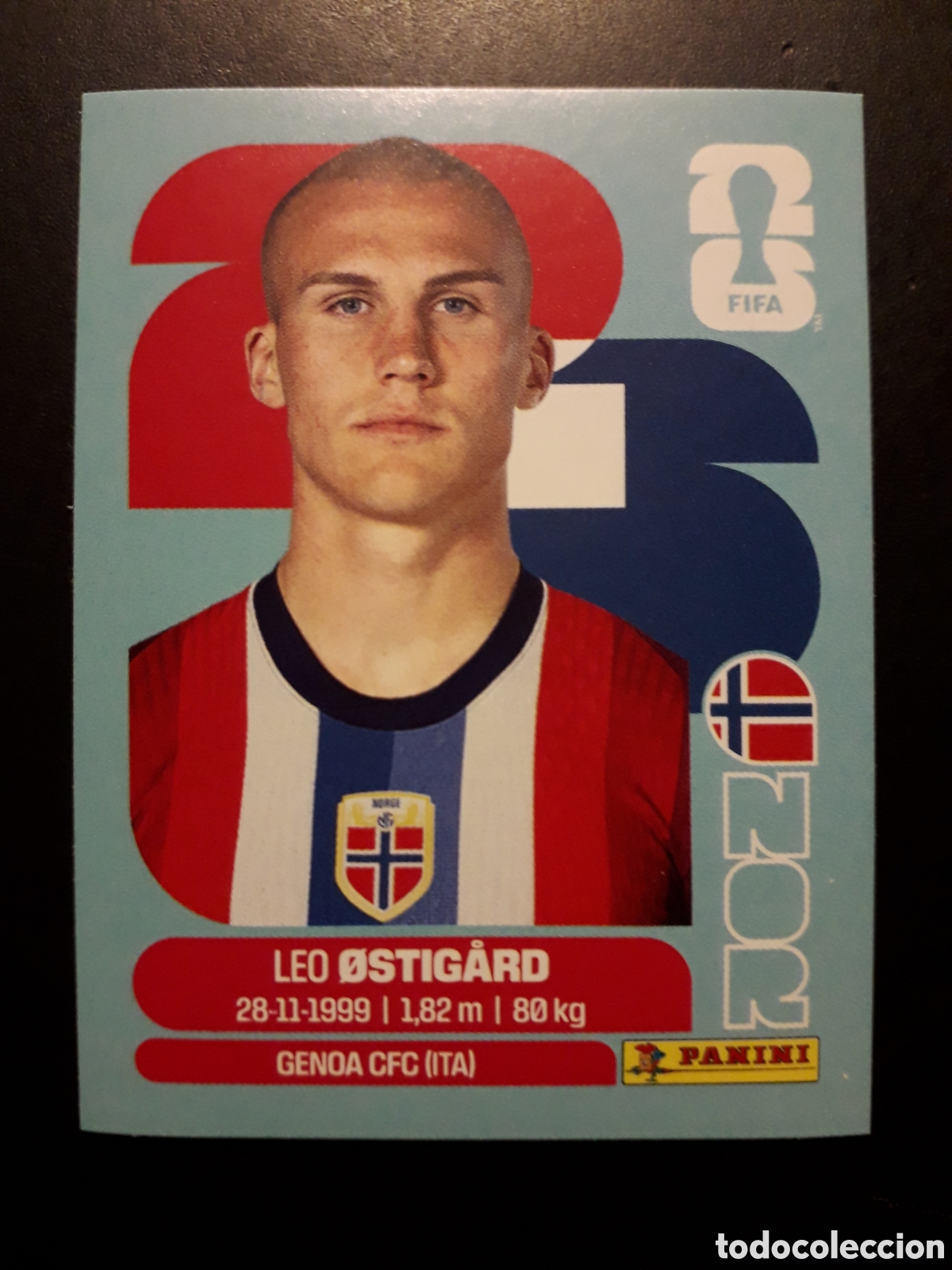 Cromos de F&uacute;tbol: &Oslash;STIG&Aring;RD NORUEGA NOR 4 MUNDIAL F&Uacute;TBOL 2026 FIFA WORLD CUP PANINI SIN PEGAR PEDIDO M&Iacute;NIMO 3&euro;