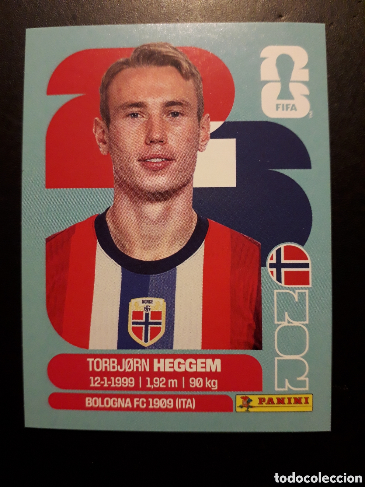 Cromos de F&uacute;tbol: HEGGEM NORUEGA NOR 8 MUNDIAL F&Uacute;TBOL 2026 FIFA WORLD CUP PANINI SIN PEGAR PEDIDO M&Iacute;NIMO 3&euro;