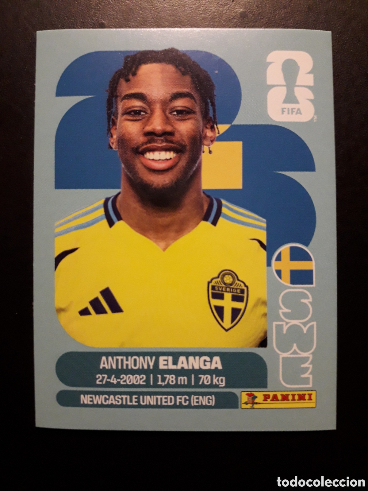 Cromos de F&uacute;tbol: ELANGA SUECIA SWE 18 MUNDIAL F&Uacute;TBOL 2026 FIFA WORLD CUP PANINI SIN PEGAR PEDIDO M&Iacute;NIMO 3&euro;