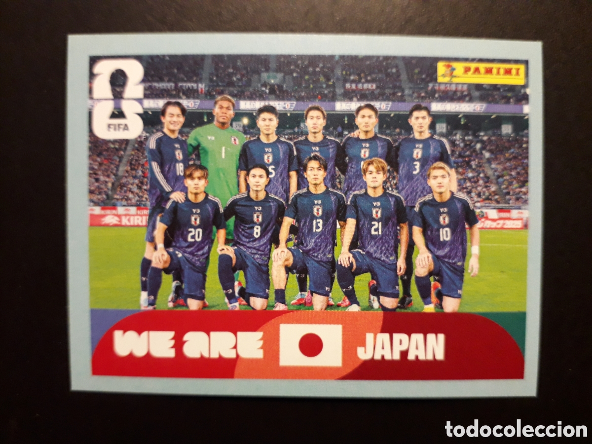 Cromos de F&uacute;tbol: EQUIPO JAP&Oacute;N JPN 13 MUNDIAL F&Uacute;TBOL 2026 FIFA WORLD CUP PANINI SIN PEGAR PEDIDO M&Iacute;NIMO 3&euro;.